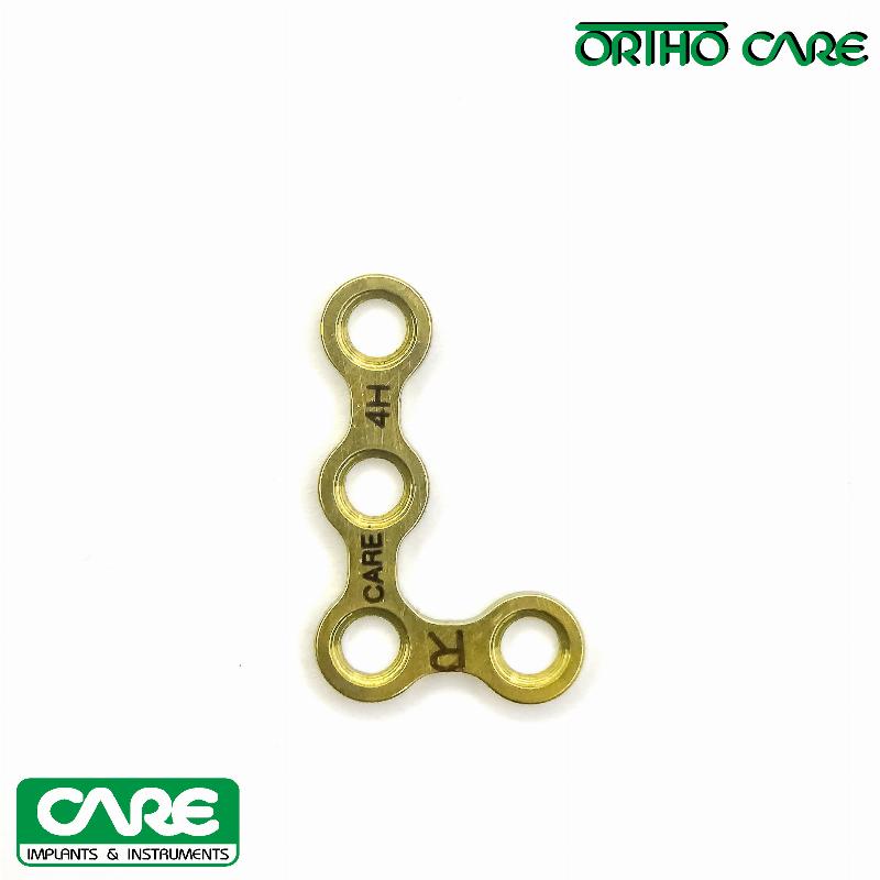 L-подібна пластина з 4 отворами, права товщина 1,0 мм